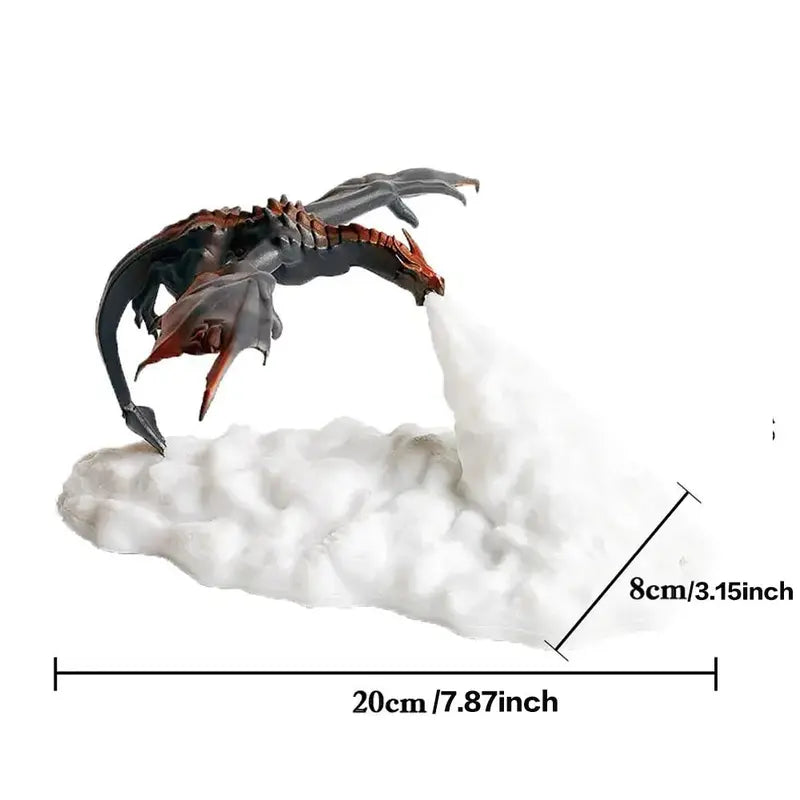 3D-Schreibtischlampe mit feuerspeiendem Drachen