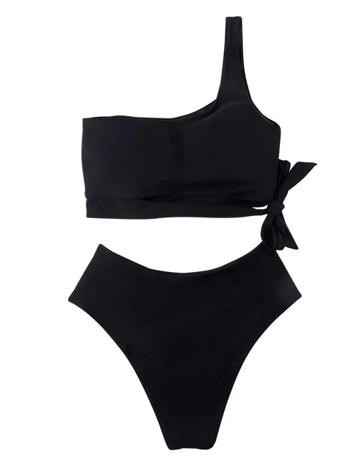 Mitternachts-Bikini mit hoher Taille