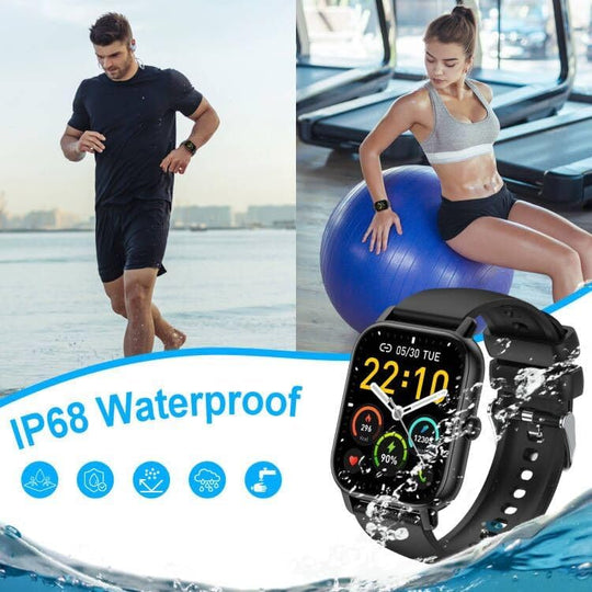 Revolutionäre 1,85" Touchscreen Smartwatch für Damen & Herren: Bluetooth-Anrufe, Fitness-Tracking, Herzfrequenz- und Schlafmonitor- 100% Wasserdicht - Perfekt für iOS & Android