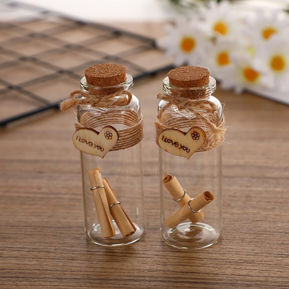 Kleine Glasflasche mit Korken (12pcs)