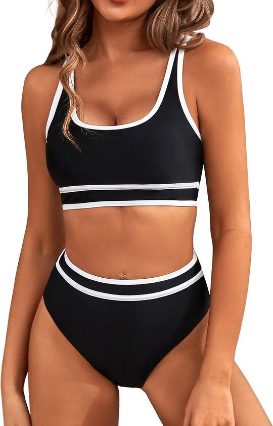 Bikini-Sets mit hoher Taille für Damen