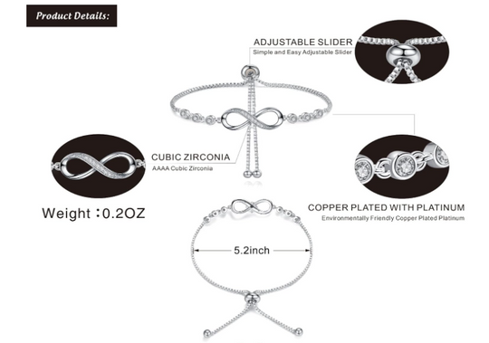 Infinity-Love-Armbänder für Damen